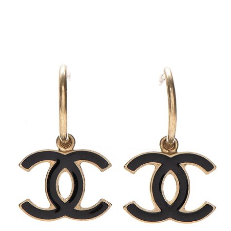 chanel enamel no 5 cc dangling drop earrings|chanel clip on earrings.